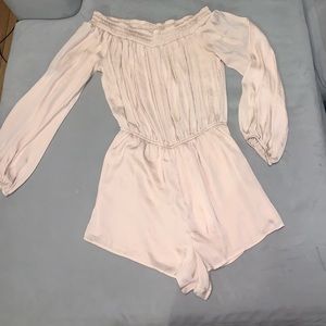 balloon sleeve flowy romper